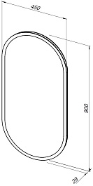 Aquanet Зеркало Монте 45x90 – фотография-2